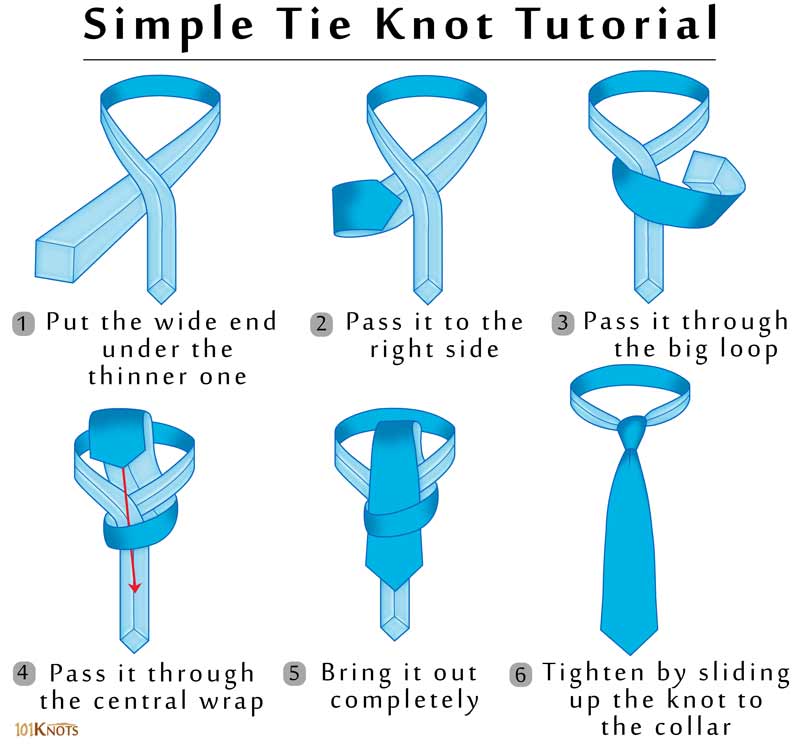 How To Tie A Tie - Instructions On How To Tie A Tie Using The Four-In-Hand Knot