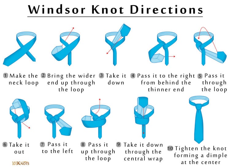 How To Tie The Full Windsor Knot  Tying The Double Windsor Necktie