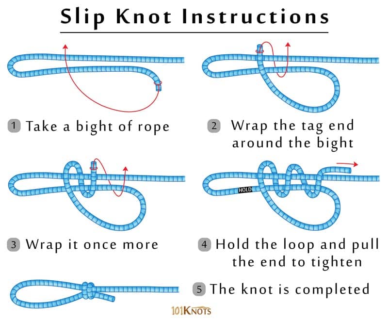 How to Tie a Slip Knot? Tips, Uses, Steps & Video Instructions