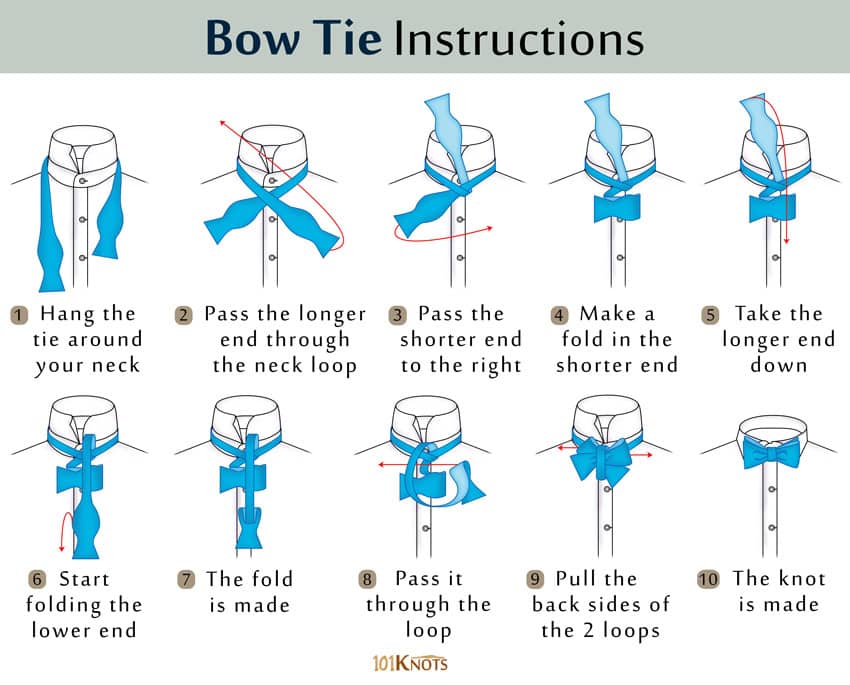 steps to tie a bowtie